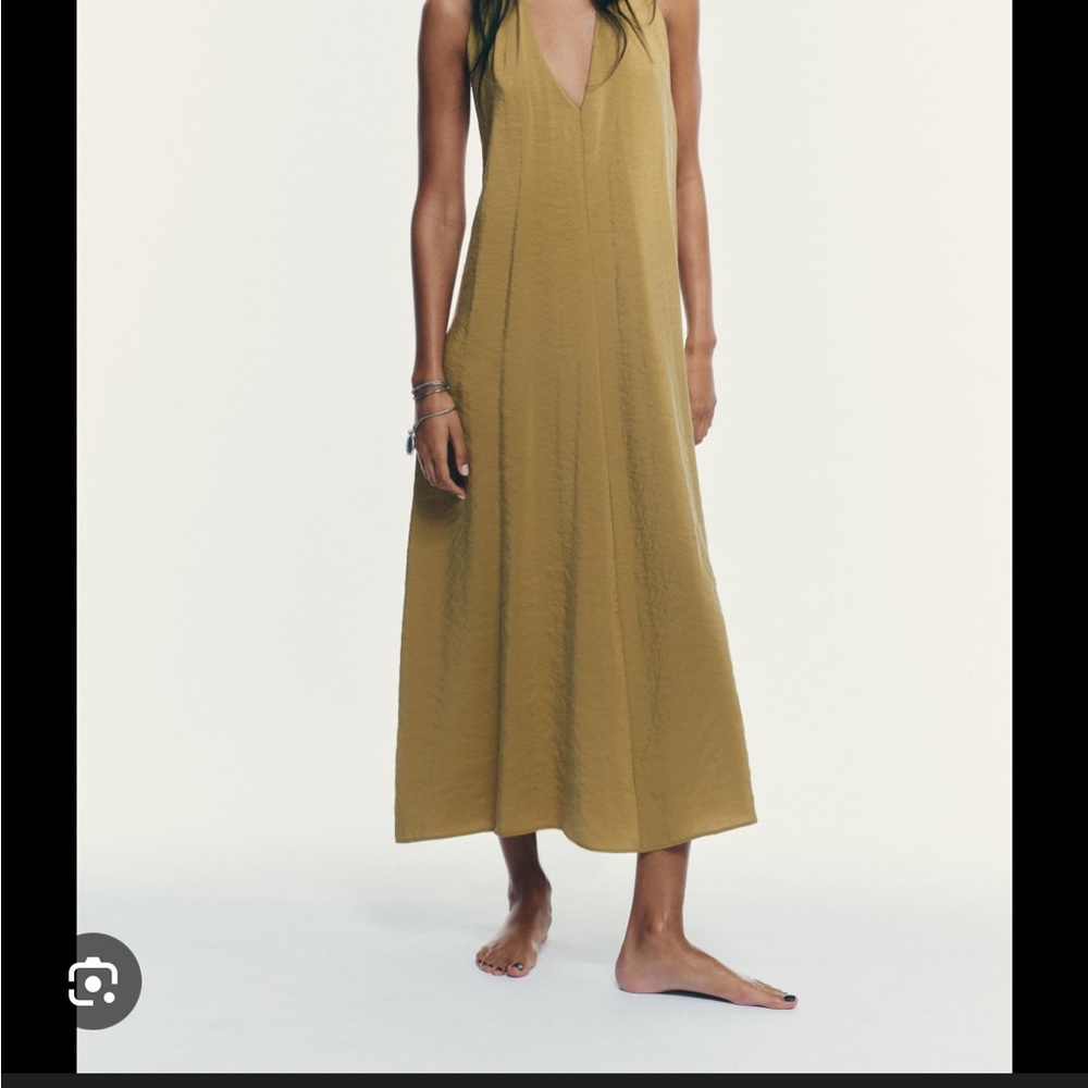 Zara Flowy Halter Midi Dress